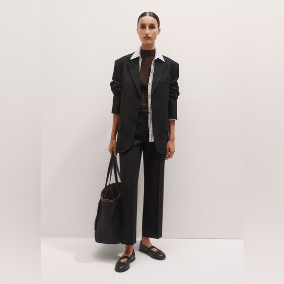 ME+EM Slim Crop Forever Trouser
Wool-Blend Tailoring Black Pants Size 10 - Picture 1 of 15